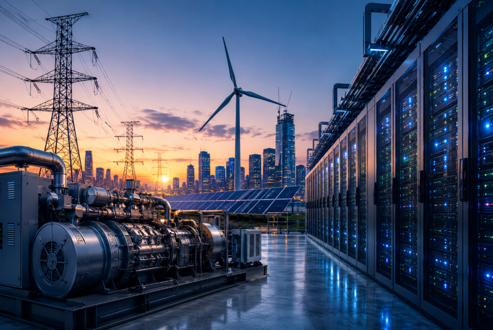 India’s AI and data-centre boom is creating a new demand for reliable power, generators, turbines and energy infrastructure—putting electricity at the heart of the next digital growth cycle.