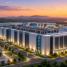 Futuristic data centre campus representing Adani’s proposed Rs 1,04,550 crore integrated data centre park in Khordha, Odisha