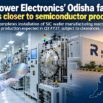 RIR Power Electronics' Odisha semiconductor facility with SiC epitaxial wafer manufacturing equipment and a cleanroom.